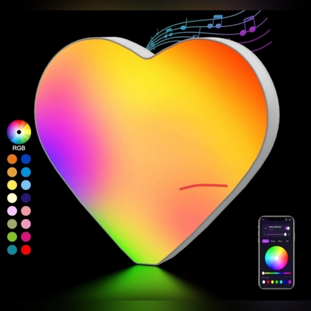 Colorful Heart-Shaped LED Light
